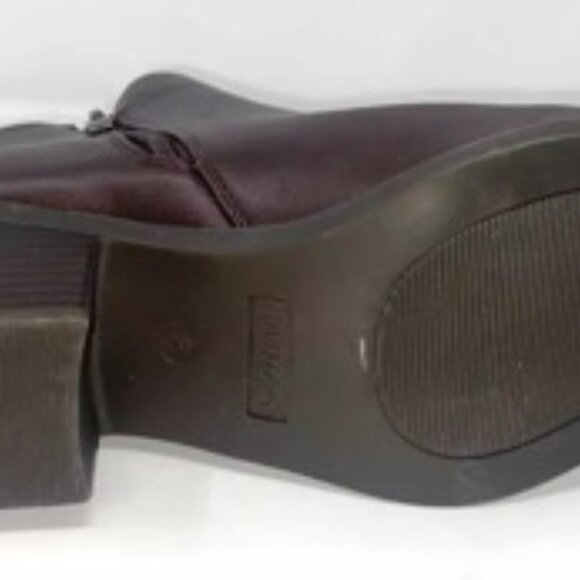 Top Moda Block Heel Ankle Bootie Zipper Brown Size 8 - Picture 6 of 6